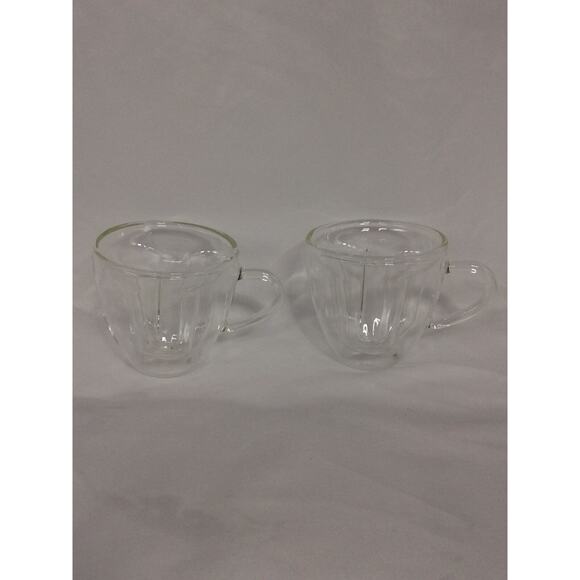 NEW 2pc Set JoyJolt Disney Mickey Mouse Insulated Double Wall Glass Cups 5.4 oz - Picture 5 of 5